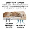 Pet Products Plush & Performance Linen Orthopedic Sofa Pet Bed for Dogs & Cats - Flax, Large