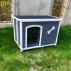 40.55" Wooden Folding Dog House,Outdoor Waterproof Dog Cage,Indoor Solid Wood Outside Dog Shelter Kennel Easy to Assemble