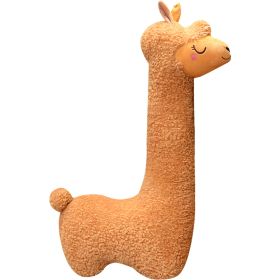 Alpaca plush toy pillow (Option: Brown-1m)