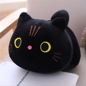 Cute Fat Cat Plush Doll Soft Cute Cat Rag Doll Doll (Option: Black-80cm)