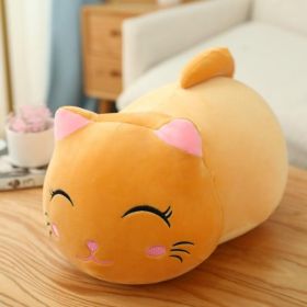 Cute Fat Cat Plush Doll Soft Cute Cat Rag Doll Doll (Option: Orange squinting-50cm)