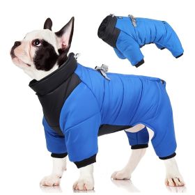 Pet Cotton Coat; Waterproof Warm Dog Jacket; Winter Dog Coat For Small Medium Large Dogs (Color: Grey)