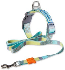 Touchdog 'Trendzy' 2-in-1 Matching Fashion Designer Printed Dog Leash and Collar (Color: Blue)