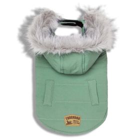 Touchdog 'Eskimo-Swag' Duck-Down Parka Dog Coat (Color: Mint Green)