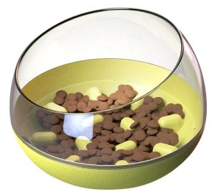 Pet Life 'Tumbowl' Slow Feeding Pet Bowl (Color: Yellow)