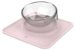 Pet Life 'Surface' Anti-Skid and Anti-Spill Curved and Clear Removable Pet Bowl