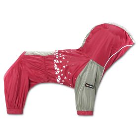 Dog Helios 'Vortex' Full Bodied Waterproof Windbreaker Dog Jacket (Color: Red)