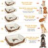 Pet Dog Bed Soft Warm Fleece Puppy Cat Bed Dog Cozy Nest Sofa Bed Cushion Mat M Size