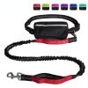 Hands Free Dog Leash with Zipper Pouch; Dual Padded Handles and Durable Bungee for Walking; Jogging and Running Your Dog